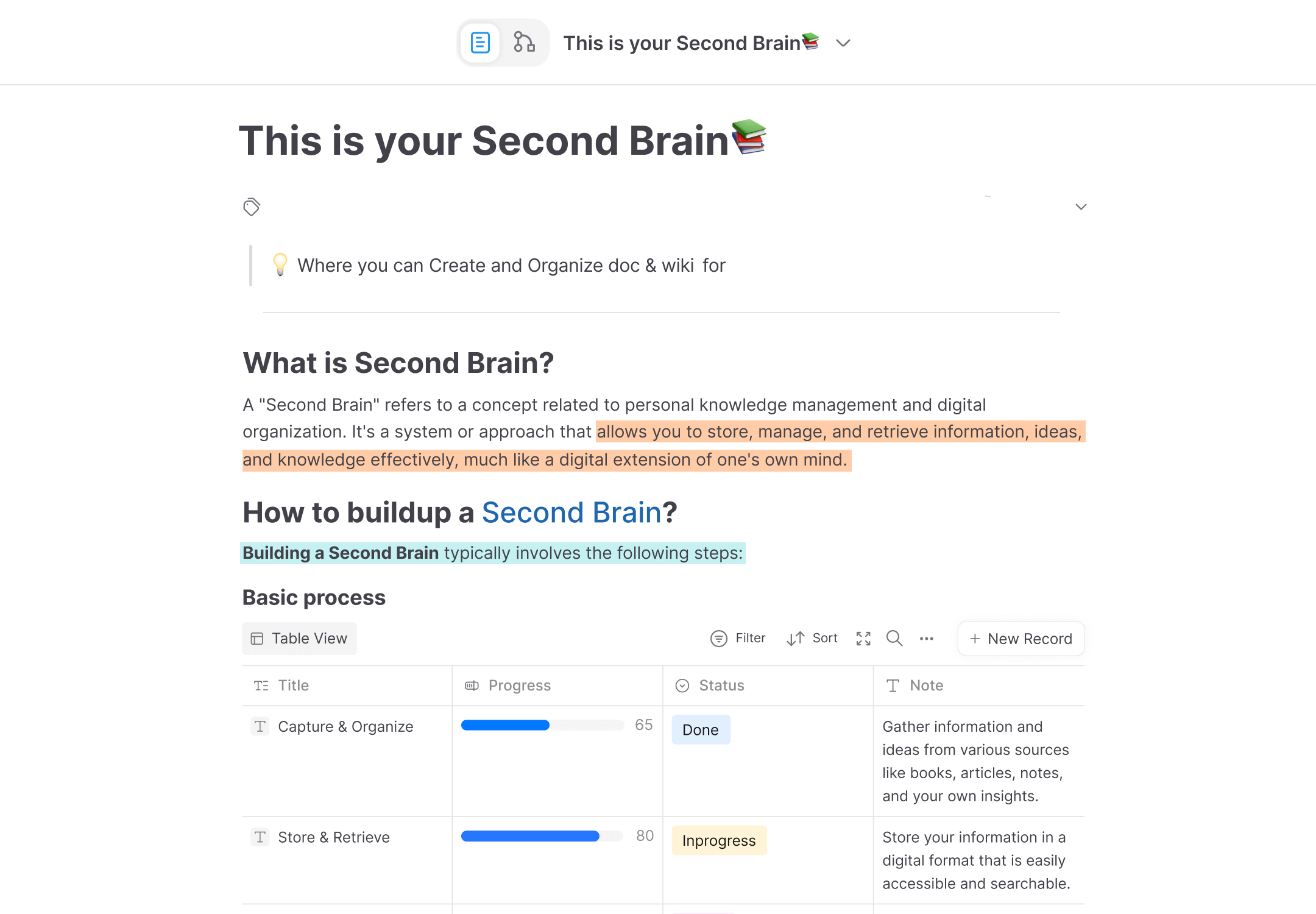 Second Brain Preview